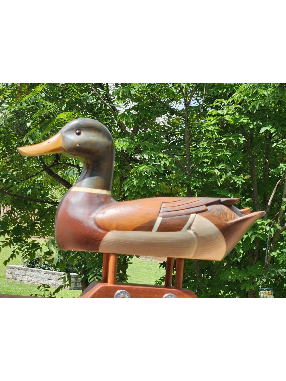 Hand‑Carved Wooden Mallard Duck Decoy Vintage Art